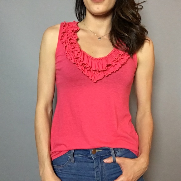 SOLD —- Express Ruffled Neckline Tank - Picture 3 of 4